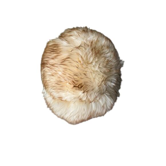 VTG Dyed Tuscan Lamb Fur Winter Hat Made Fur Origin In Italy Snowman Skiing - Picture 3 of 9